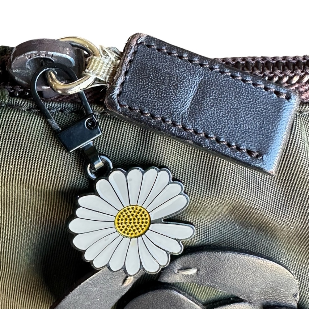 Prada Tessuto Fiori Flower Vintage Khaki Green Nylon/Leather Shoulder Bag - Picture 10 of 16